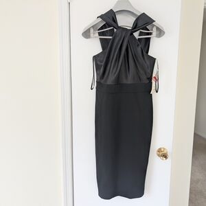 Eliza J Black Backless Halter Dress